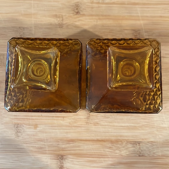 Vintage Mid-Century TILSO Japan Amber Glass Liquor Decanter Set. - Picture 4 of 8